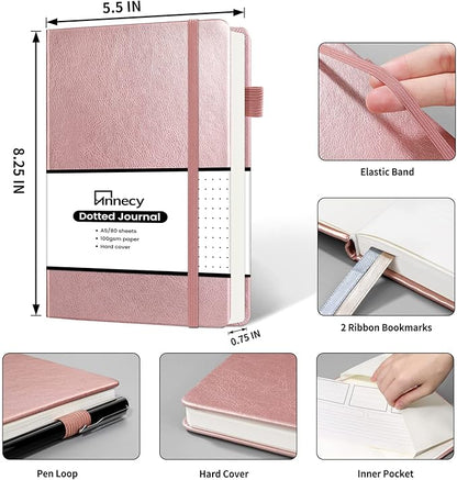 Annecy Numbered Bullet Dotted Journal Notebook, Medium 5.5x 8.25, 160 Pages - Image 2