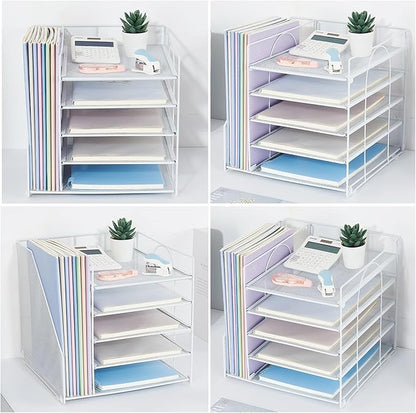 LEKETREE Desk Organizers and Accessories, 5-Tier Paper Letter Tray Organizer - Image 6