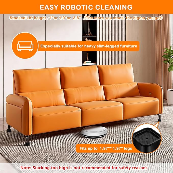 shouwuhho 6 Pack Furniture Risers Adjustable Bed Risers Heavy Duty Lifts Height - Image 4