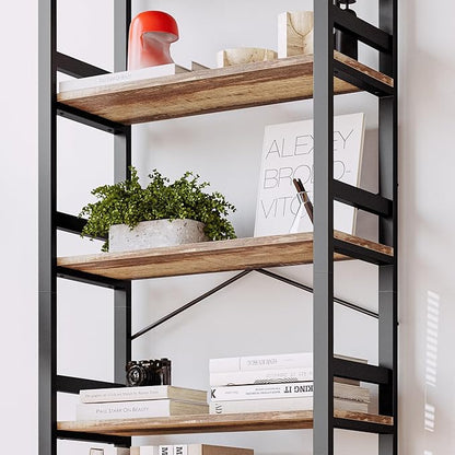 IRONCK Bookshelves and Bookcases, 31.5in Wide Shelf 5-Tier Ladder Shelf - Image 4