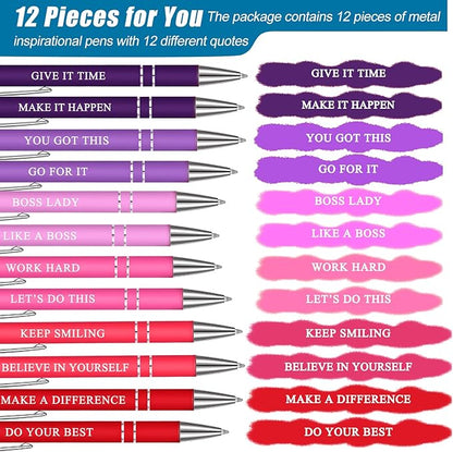 Zonon 12 Pcs Inspirational Pens Bulk Funny Ballpoint Pen - Image 3