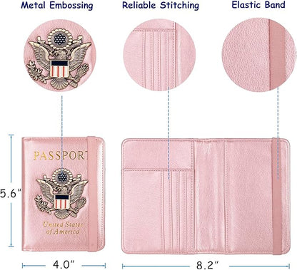 TOURSUIT RFID Passport and Vaccine Card Holder Combo, Travel Document Case Cover - Image 4