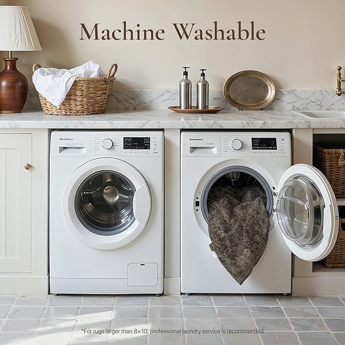 GENIMO 9x12 Area Rug Machine Washable Boho Rug - Image 6