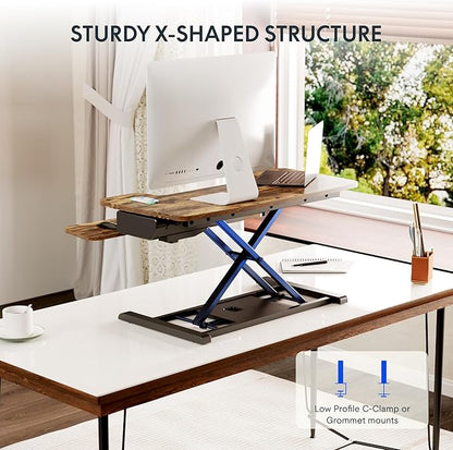 FLEXISPOT 35" Electric Standing Desk Converter, Height Adjustable Motorized - Image 5