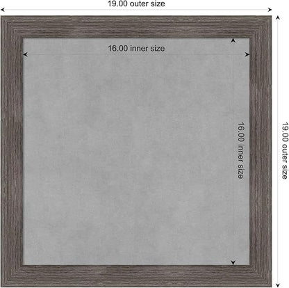 Amanti Art Grey Framed Magnetic Board 19x19 Small Vision Board - Image 3