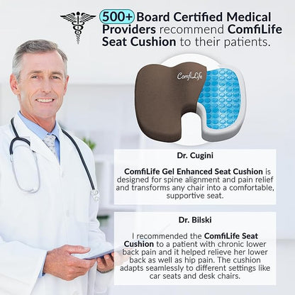 ComfiLife Premium Gel & Memory Foam Seat Cushion – Doctor Recommended Office - Image 3