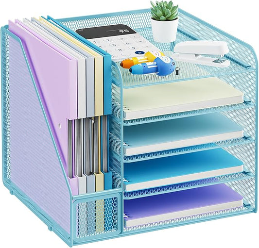 Marbrasse Desk Organizers and Accessories, 5-Tier Paper Letter Tray Organizer by Marbrasse
