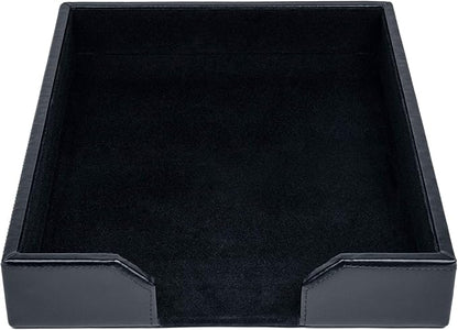 Dacasso Bonded Leather Desktop Tray Luxury Letter Holder & Paper Organizer - Image 3