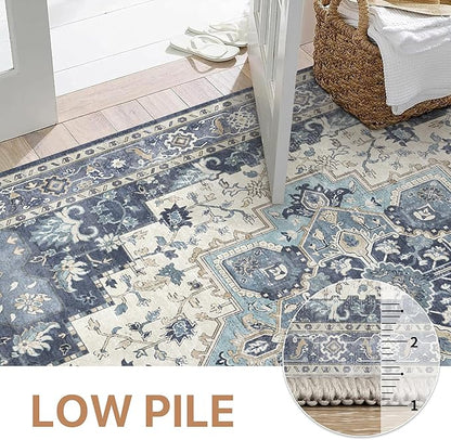 GENIMO 2'6"x10 Runner Rugs for Hallway, Machine Washable Non Slip Vintage Rugs - Image 4