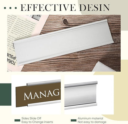 36 Pack Leifide Name Plates for Doors, 2 x 8 Inches Aluminum Office Name Plate - Image 4