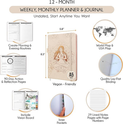 Life & Goal Planner – Undated Daily, Weekly & Monthly Organizer - Image 2