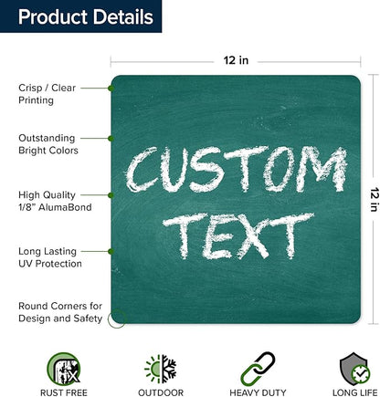 Custom Sign, Custom Street Sign, 11 Font Colors, 13 Font Styles, 4 Hole Options - Image 6