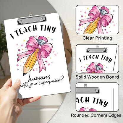 APIILVPQ Teacher Clipboard, Teacher's Day Appreciation Gifts Wooden Clip Boards - Image 4