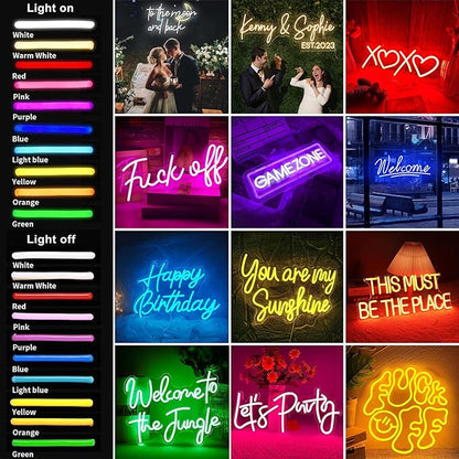 BUIZZEUOIV Custom Neon Sign, Neon Sign Customizable Large LED Wedding Neon Name - Image 7
