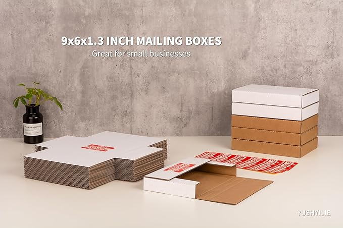 YUSHYIJIE 50 Pack 9x6x1.3 inch Small Shipping Boxes - Image 7