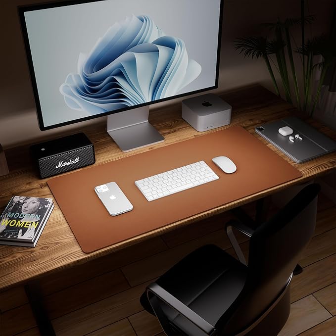 Aothia Double-Sided Desk Pad, 35.4" x 15.7"Leather Desk Mat, Eco Cork Desk Pad - Image 7