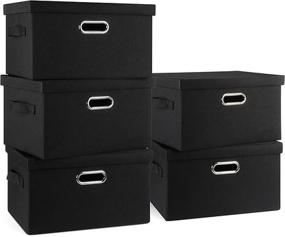 Graciadeco Medium 15" 21 Quart Collapsible Stackable Storage Bins by GraciadecoStorage