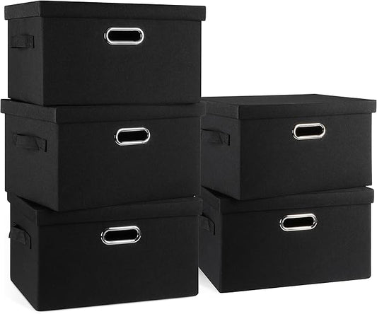 Graciadeco Medium 15" 21 Quart Collapsible Stackable Storage Bins by GraciadecoStorage