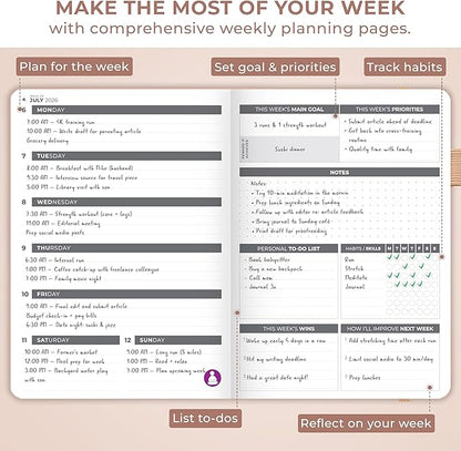 Clever Fox Dated Planner 2026-2027 – Weekly Life Planner Notebook - Image 6