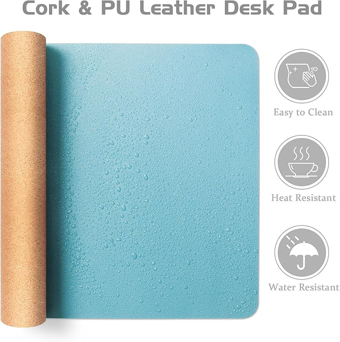 Aothia Double-Sided Desk Pad – 35.4" x 15.7" Leather Desk Mat - Image 4