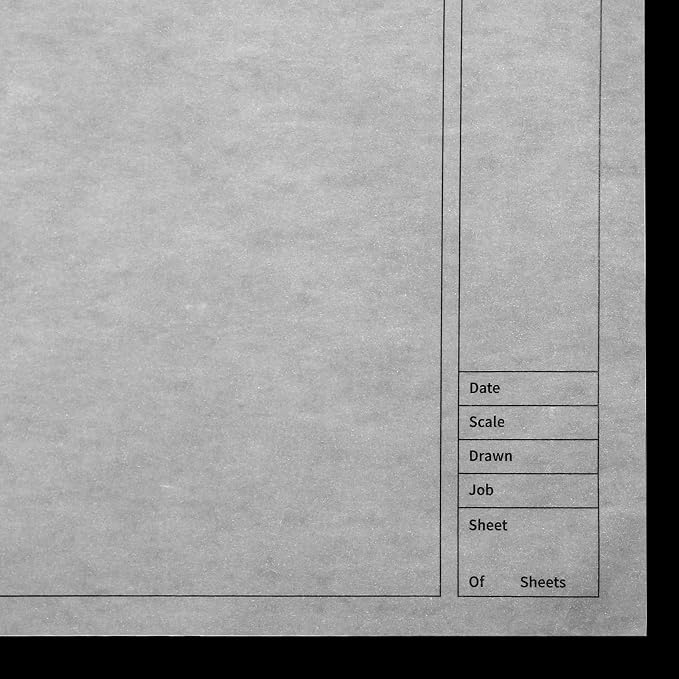 Gilprop 10 Sheets Architectural Vellum Paper 24" x 36" Drafting Vellum Tracing - Image 3