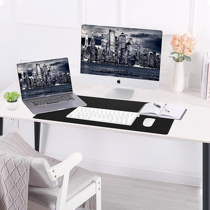 AFIING Dual-Sided Desk Pad, Natural Cork & PU Leather, Desk Mat Protector - Image 6