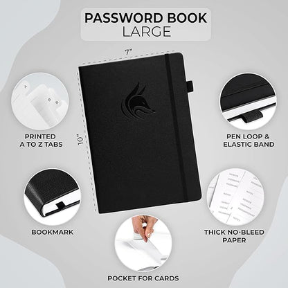 Clever Fox Password Book with alphabetical tabs. Internet Address Organizer - Image 2