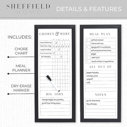 Sheffield Home Set of Two Family Planner Dry Erase Boards Featuring, Chore Chart - Image 4