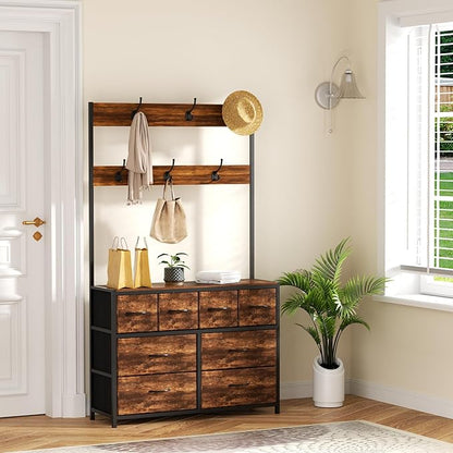 YKVIQBY 8 Drawer Dresser with 6 Double Hooks, 68.9" Tall Closet Organizer and - Image 4