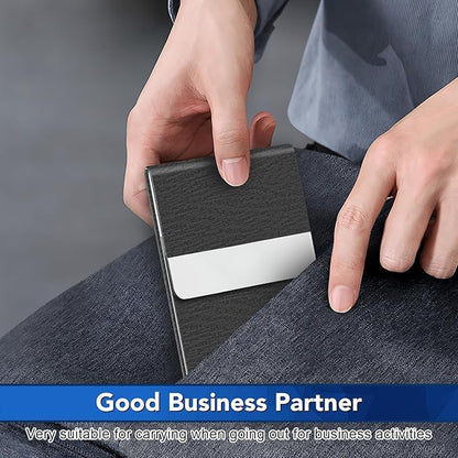 Business Card Holder with Ultra Slim Design, Business Card Case with Premium PU - Image 7