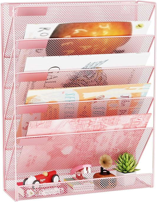 GDINDINFAN Wall File Organizer Holder Mesh Hanging Paper Document Holder by GDINDINFAN