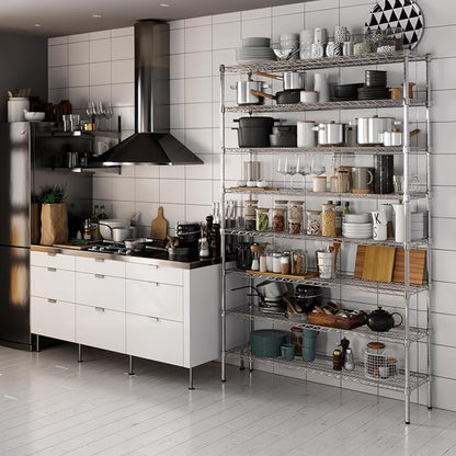 Regal Altair 14" Deep x 54" Wide x 86" Height Wire Shelving Kit | 8-Tier | NSF - Image 2
