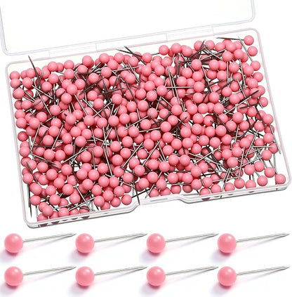 WILLBOND 500 Pack Map Push Pins Map Tacks Small Round Head Push Pins Thumb Tacks by Willbond+Technology+Limited