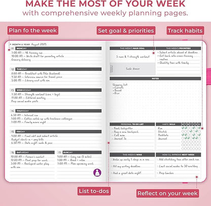 Clever Fox Planner Large – Undated Weekly & Monthly Planner - Image 6