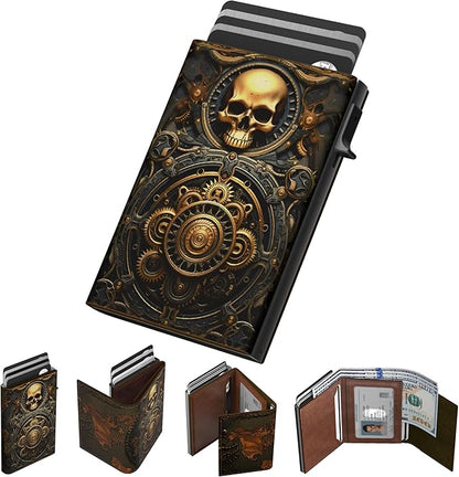 typecase Mens Wallet Card Holder: Pop Up Aluminum Case, Carbon Fiber Leather by typecase