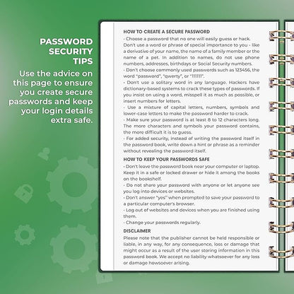 Clever Fox Password Book Spiral – Mini Internet Address & Password Organizer - Image 5