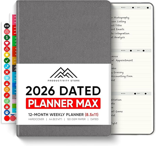 Dated, 2026 Planner, 8.5" x 11" by PRODUCTIVITYSTORE