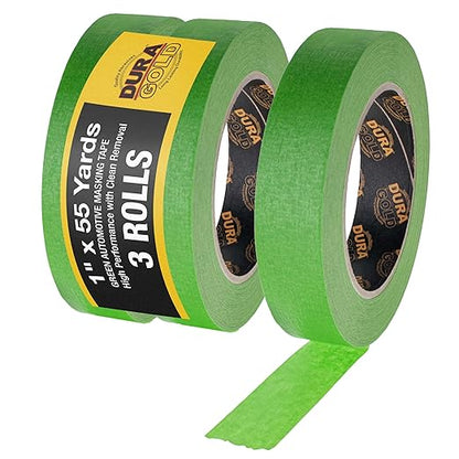 Dura-Gold Green Automotive Masking Tape 1 Inch, 3 Rolls by Dura-Gold