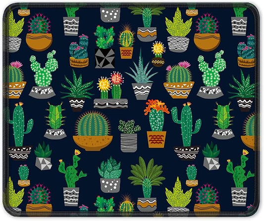 Auhoahsil Mouse Pad, 12 x 10 in Cactus Theme Computer Mouse Pad by Auhoahsil