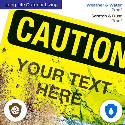 Custom Caution Sign, OSHA Sign, 10x7 Inches, Rust Free .040 Aluminum, Fade - Image 5