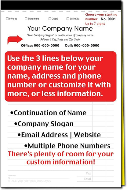 Custom Sales, Personalized Multipurpose Duplicate Carbonless Form - Image 5