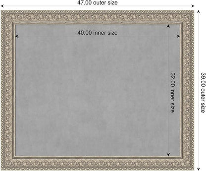 Amanti Art Silver Framed Magnetic Board 39x47 X-Large Vision Board - Image 2
