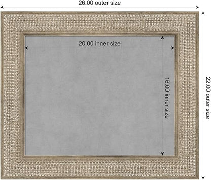 Amanti Art Silver Framed Magnetic Board 22x26 Small Vision Board - Image 3
