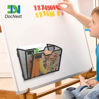 Docnest 2 Tier 3 Pack Magnetic Wall Mounted File Holders, Mesh Letter Organizer - Image 7