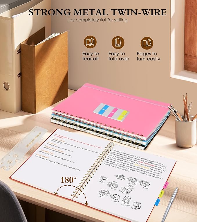 Blank Spiral Notebook Journal 8.5” x 11”, A4 Large Sketch Book - Image 6