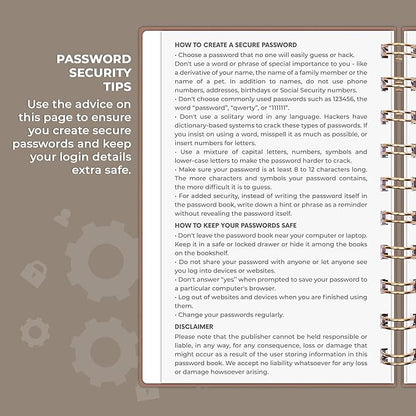 Clever Fox Password Book Spiral – Mini Internet Address & Password Organizer - Image 5