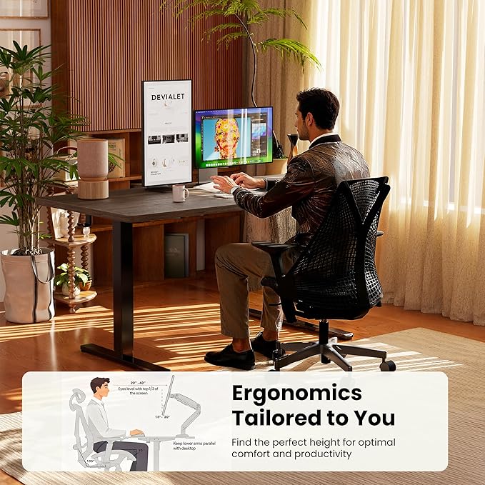ErGear Electric Standing Desk, 44 x 24 Inches Height Adjustable Stand up Desk - Image 8