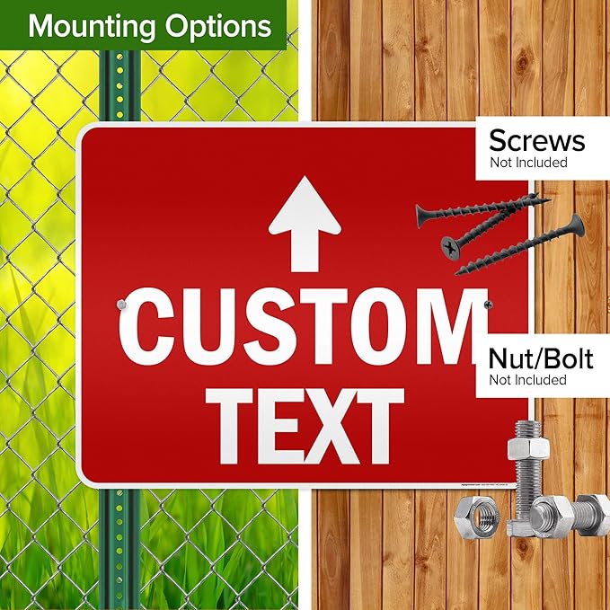 Custom Arrow, Custom Directional Sign, Up Arrow, 24x30 Inches, 3M EGP Reflective - Image 5