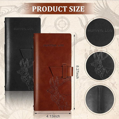 Eaasty 2 Pcs Leather Hunting Log Book Elk Hunting Journal Notebook - Image 2