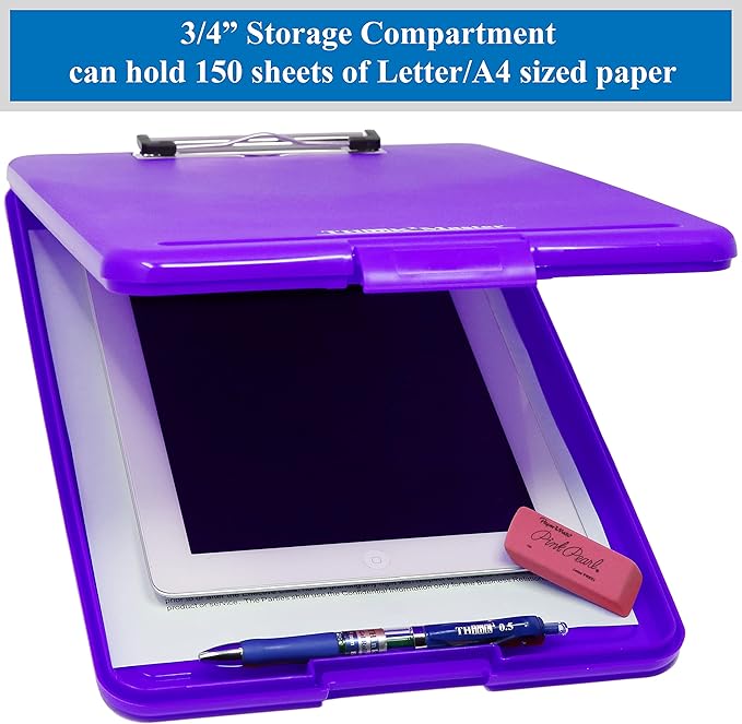 Think2Master Purple Plastic Storage Clipboard. | 25% Heavier & 25% Sturdier| - Image 4